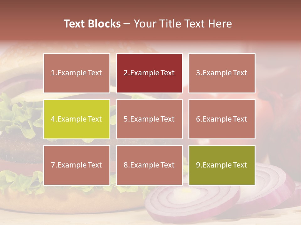 Hamburger Lettuce Broil PowerPoint Template