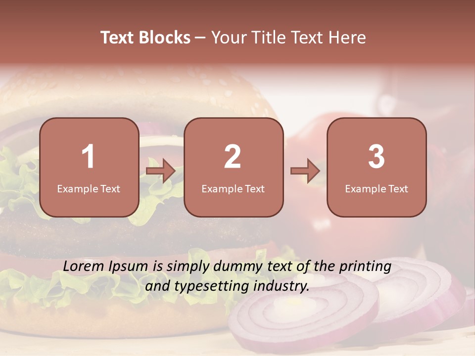 Hamburger Lettuce Broil PowerPoint Template