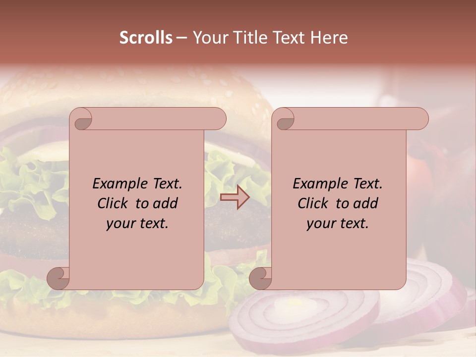 Hamburger Lettuce Broil PowerPoint Template