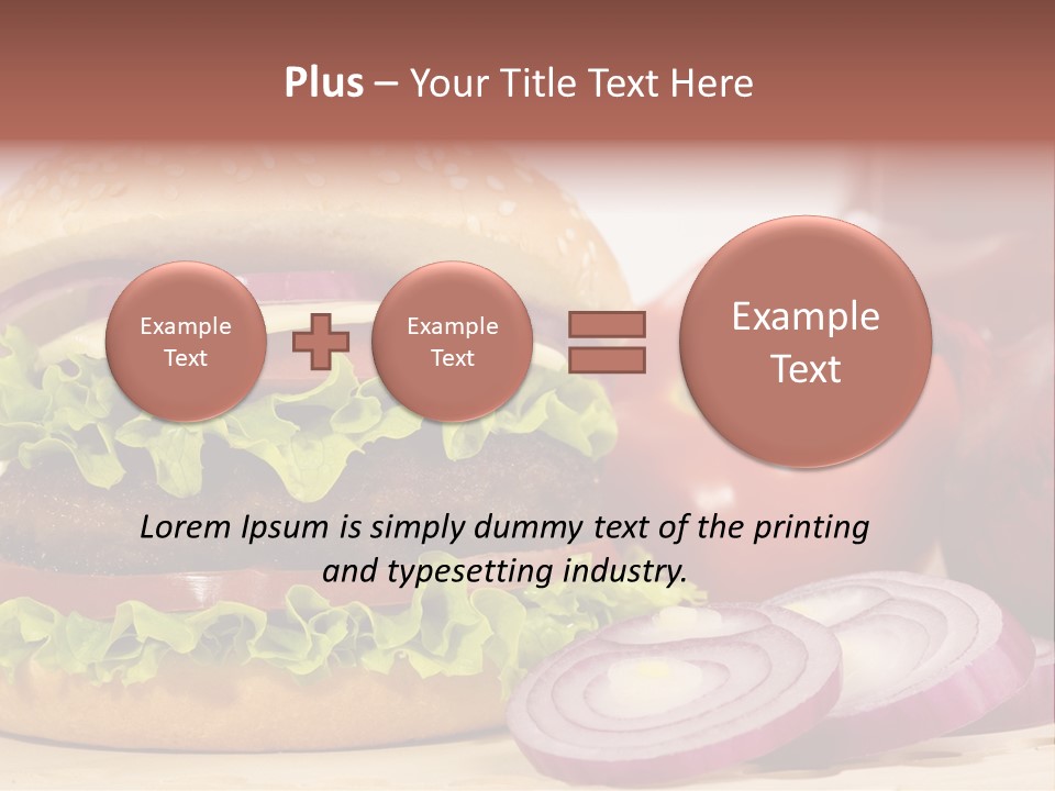 Hamburger Lettuce Broil PowerPoint Template