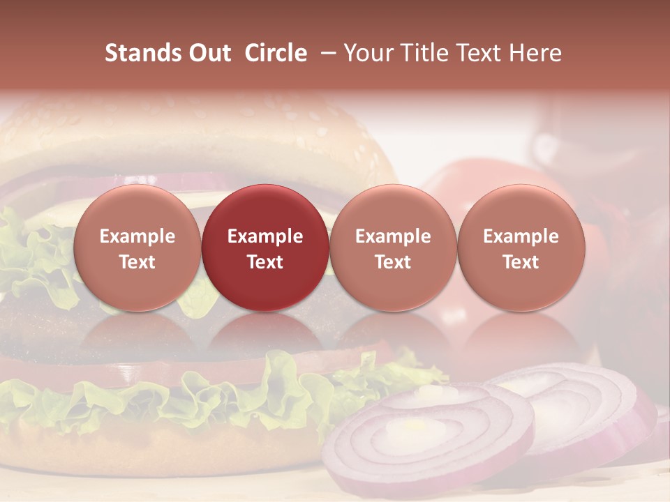 Hamburger Lettuce Broil PowerPoint Template