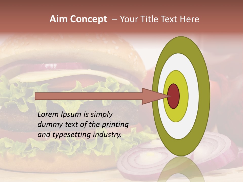 Hamburger Lettuce Broil PowerPoint Template