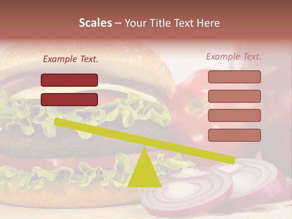 Hamburger Lettuce Broil PowerPoint Template