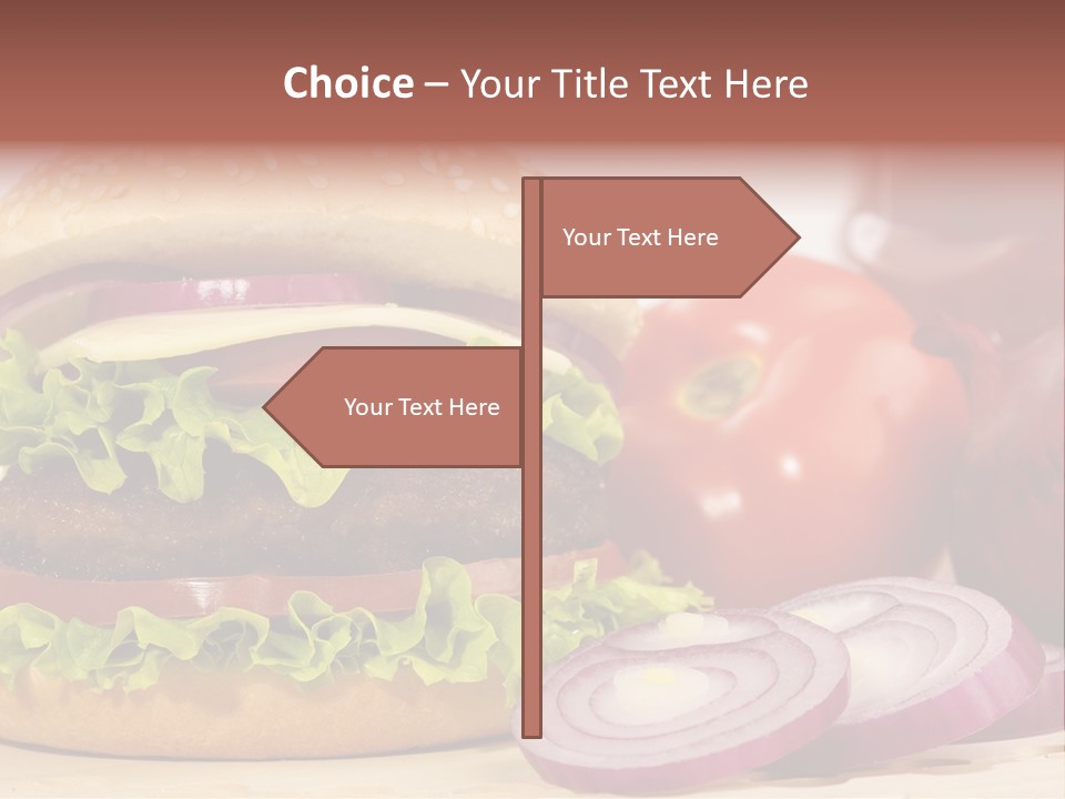Hamburger Lettuce Broil PowerPoint Template