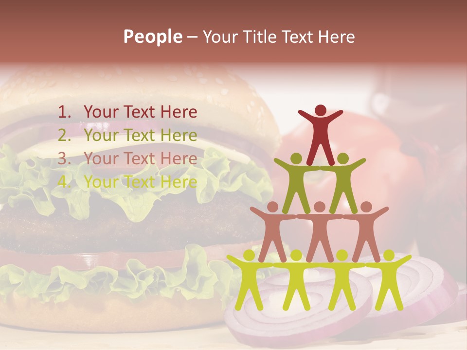 Hamburger Lettuce Broil PowerPoint Template