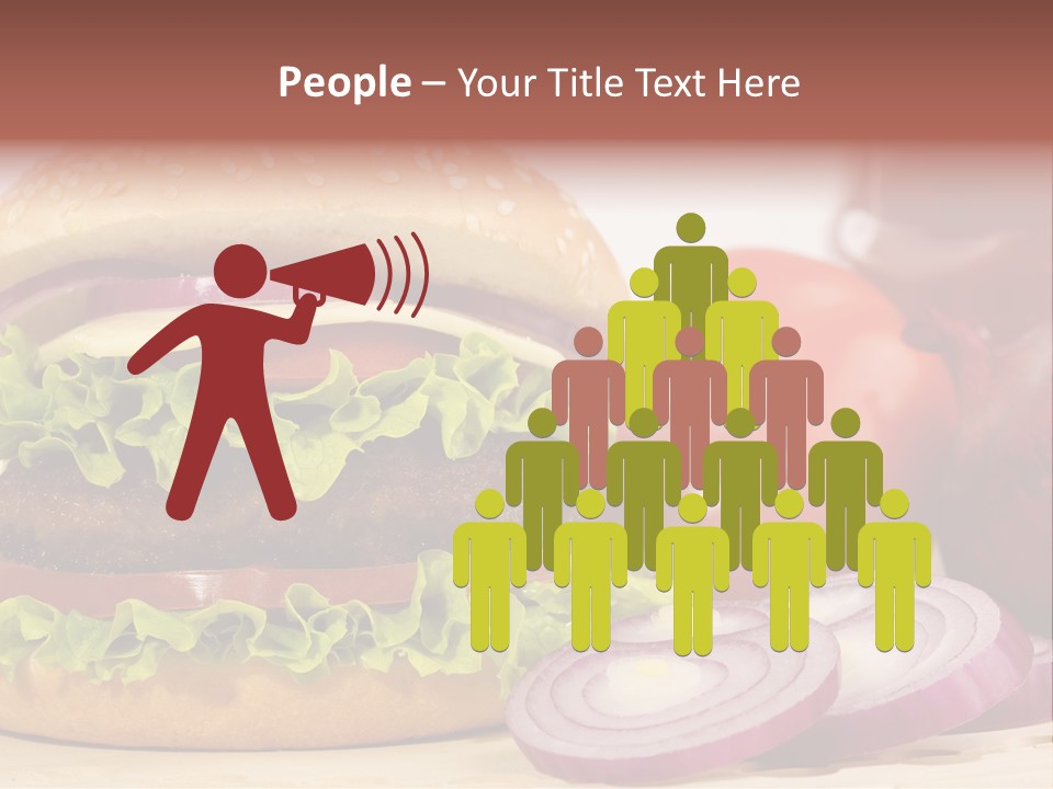 Hamburger Lettuce Broil PowerPoint Template
