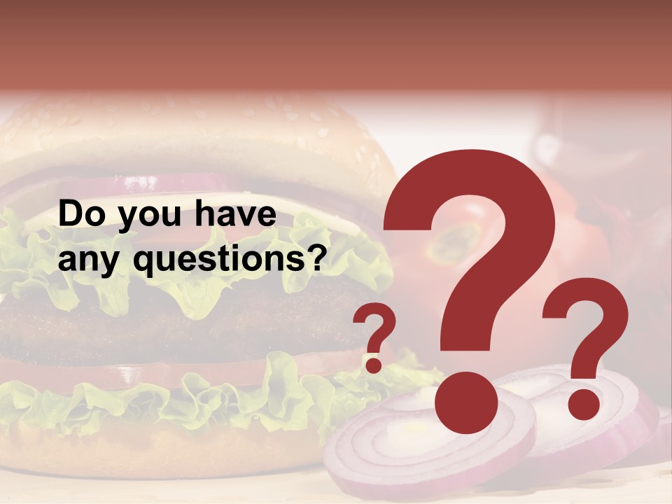 Hamburger Lettuce Broil PowerPoint Template