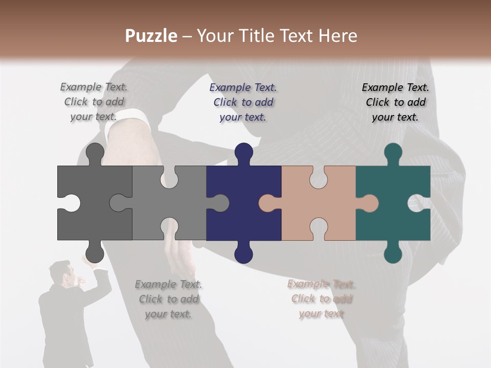 Box Businessman Dwarf PowerPoint Template