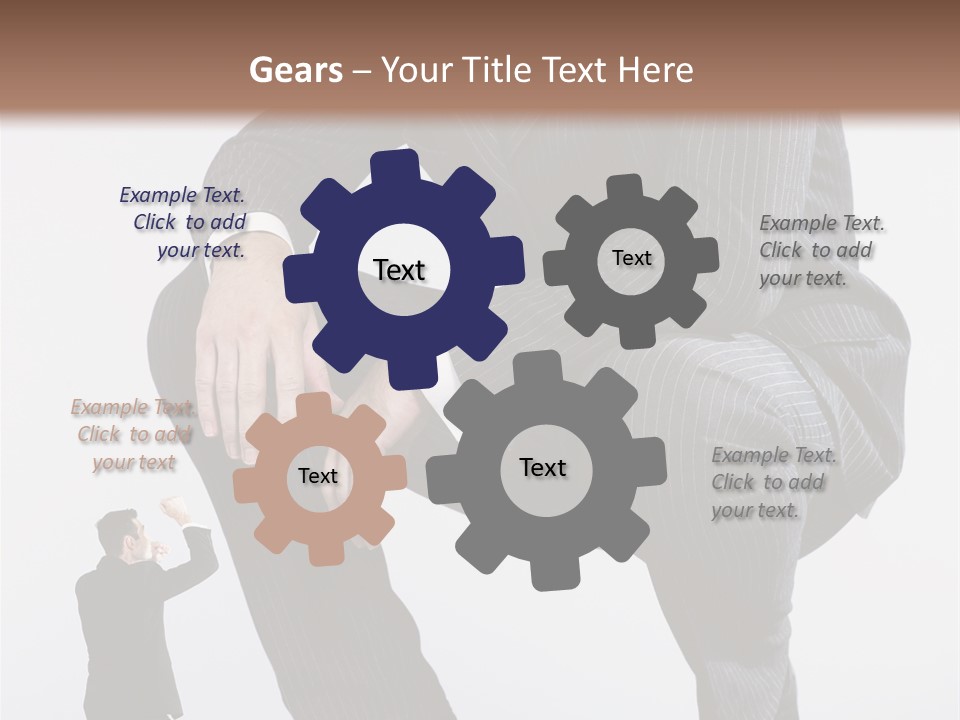 Box Businessman Dwarf PowerPoint Template