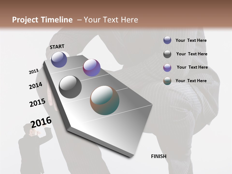 Box Businessman Dwarf PowerPoint Template