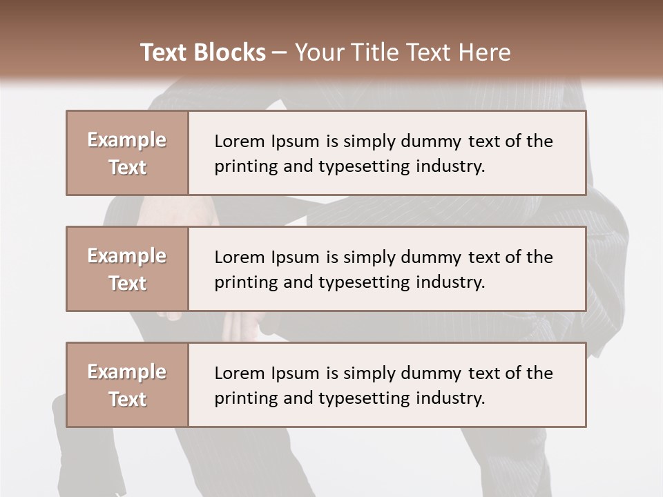 Box Businessman Dwarf PowerPoint Template