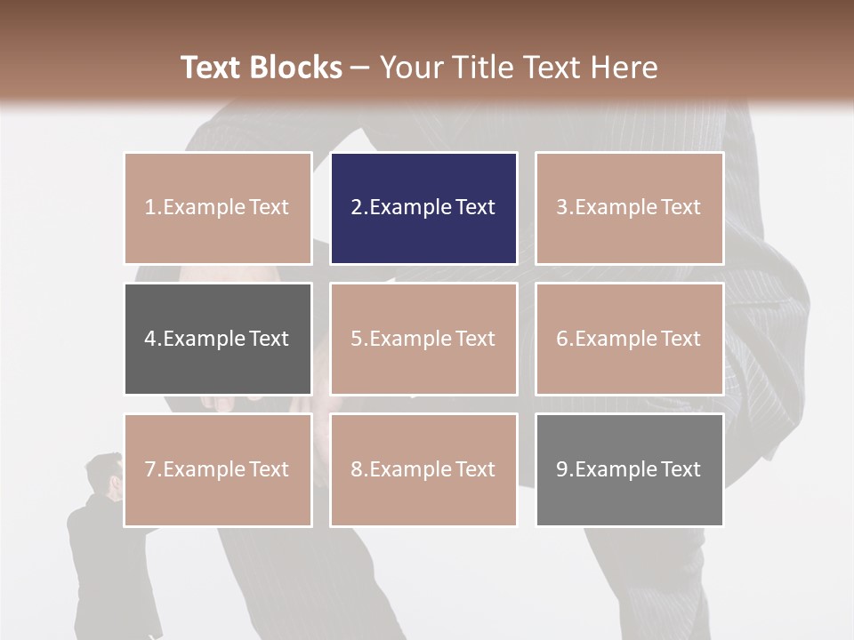 Box Businessman Dwarf PowerPoint Template