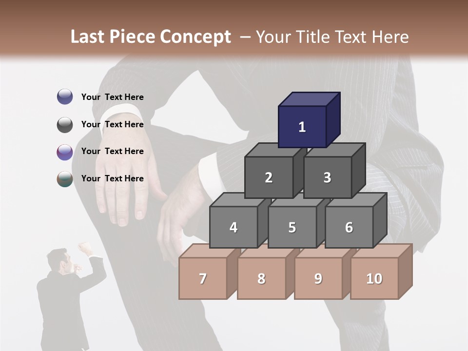 Box Businessman Dwarf PowerPoint Template