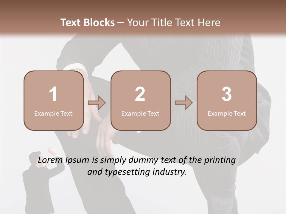 Box Businessman Dwarf PowerPoint Template