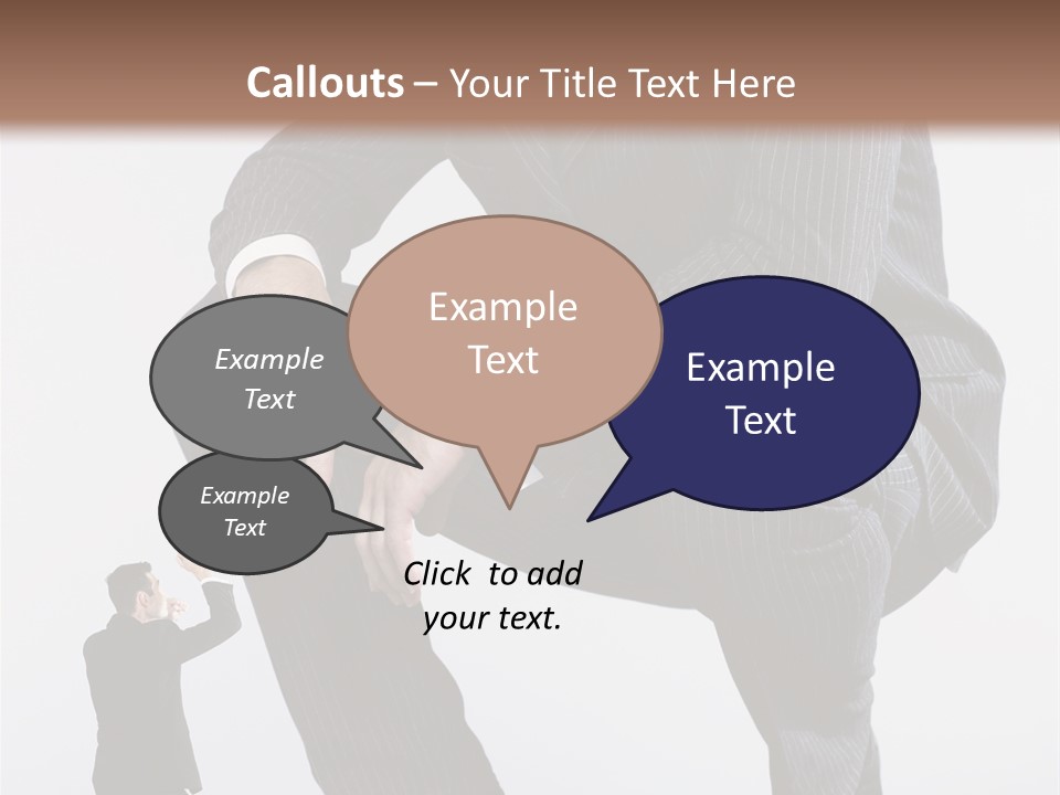 Box Businessman Dwarf PowerPoint Template