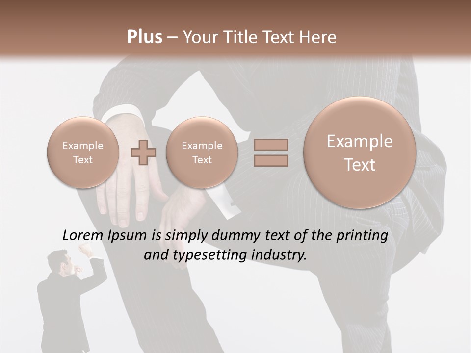 Box Businessman Dwarf PowerPoint Template