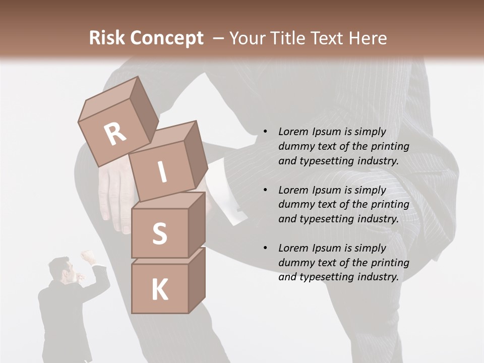 Box Businessman Dwarf PowerPoint Template