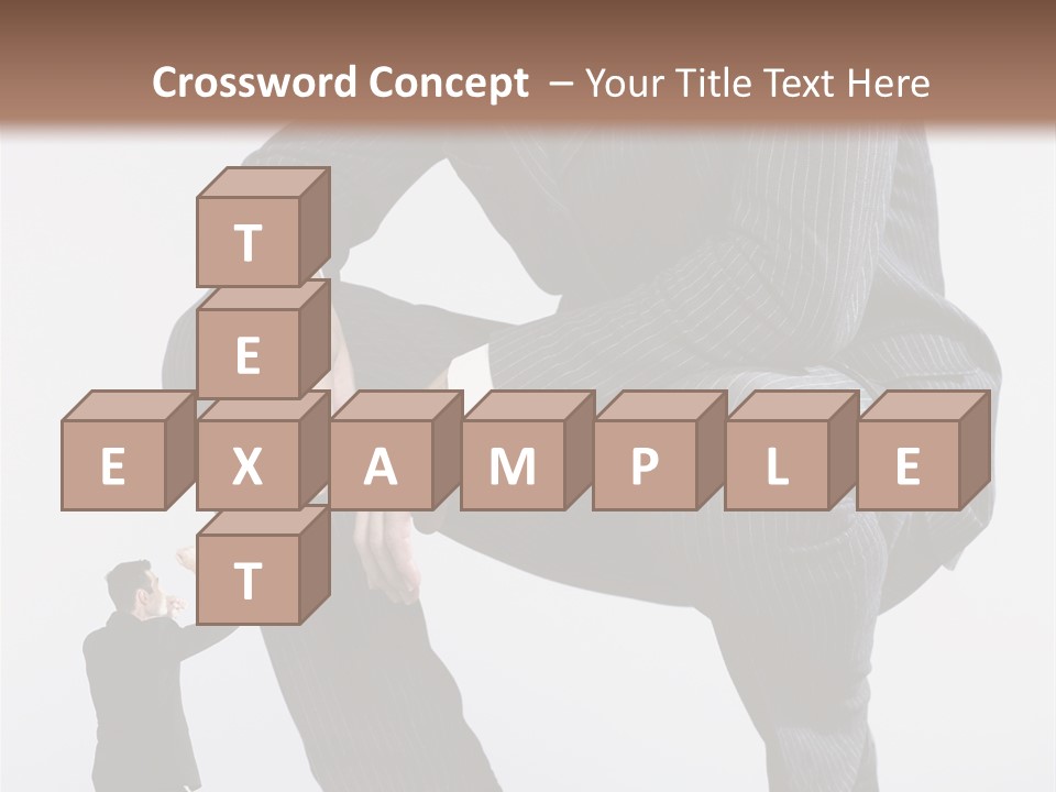 Box Businessman Dwarf PowerPoint Template