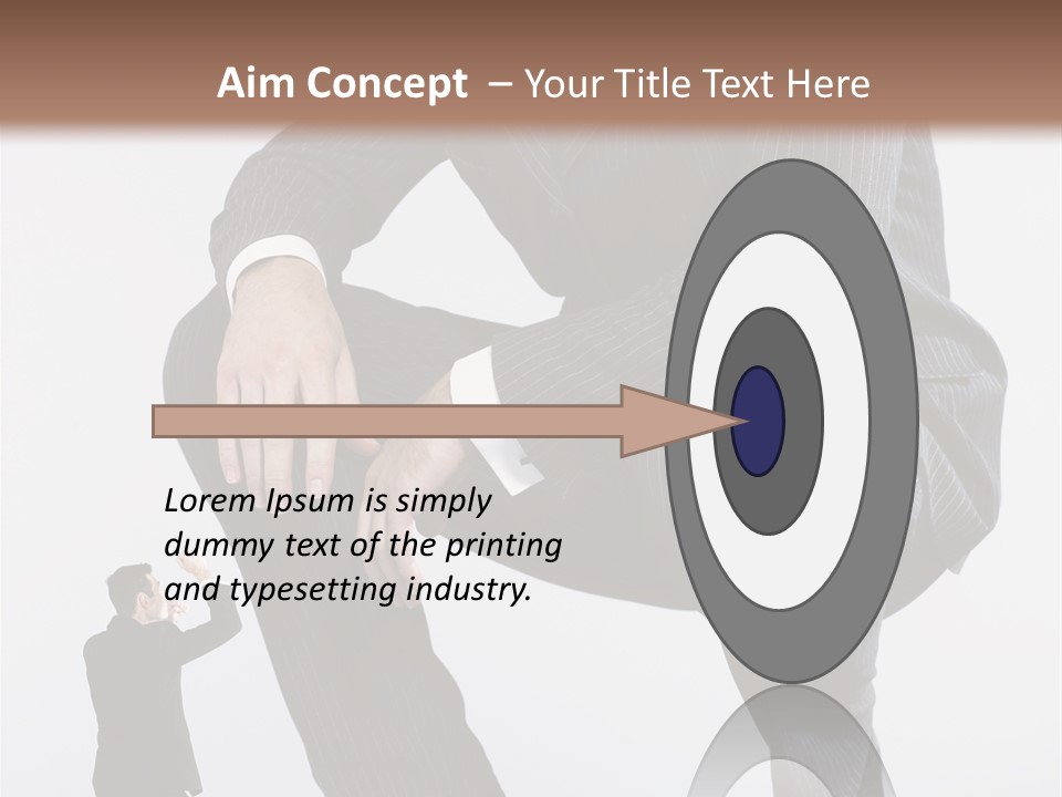 Box Businessman Dwarf PowerPoint Template