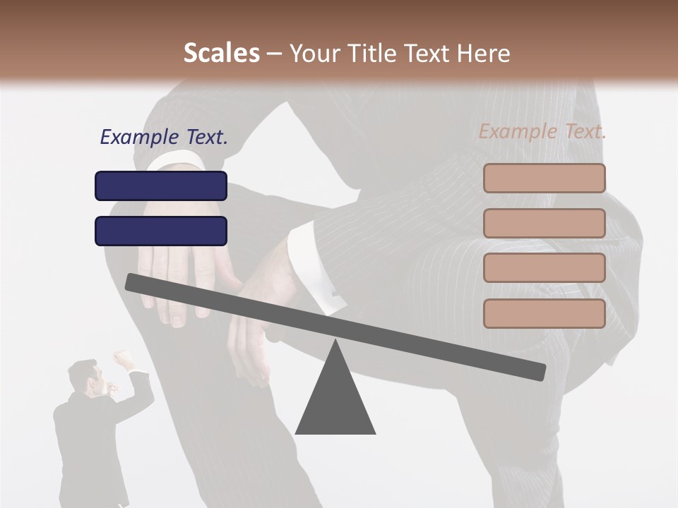 Box Businessman Dwarf PowerPoint Template