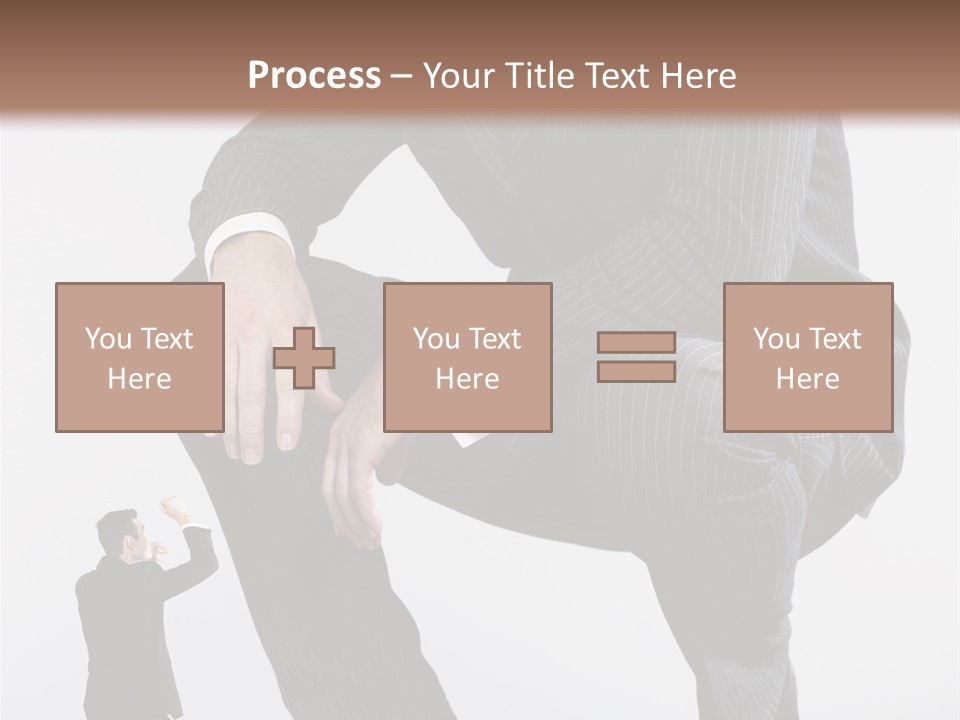 Box Businessman Dwarf PowerPoint Template