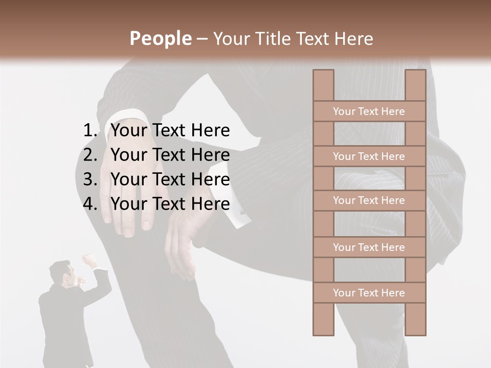 Box Businessman Dwarf PowerPoint Template