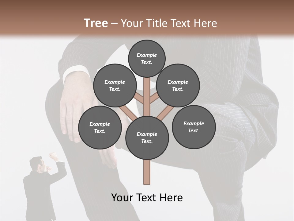 Box Businessman Dwarf PowerPoint Template