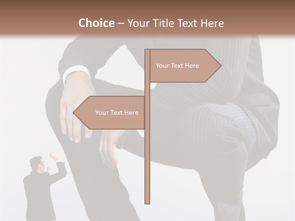 Box Businessman Dwarf PowerPoint Template