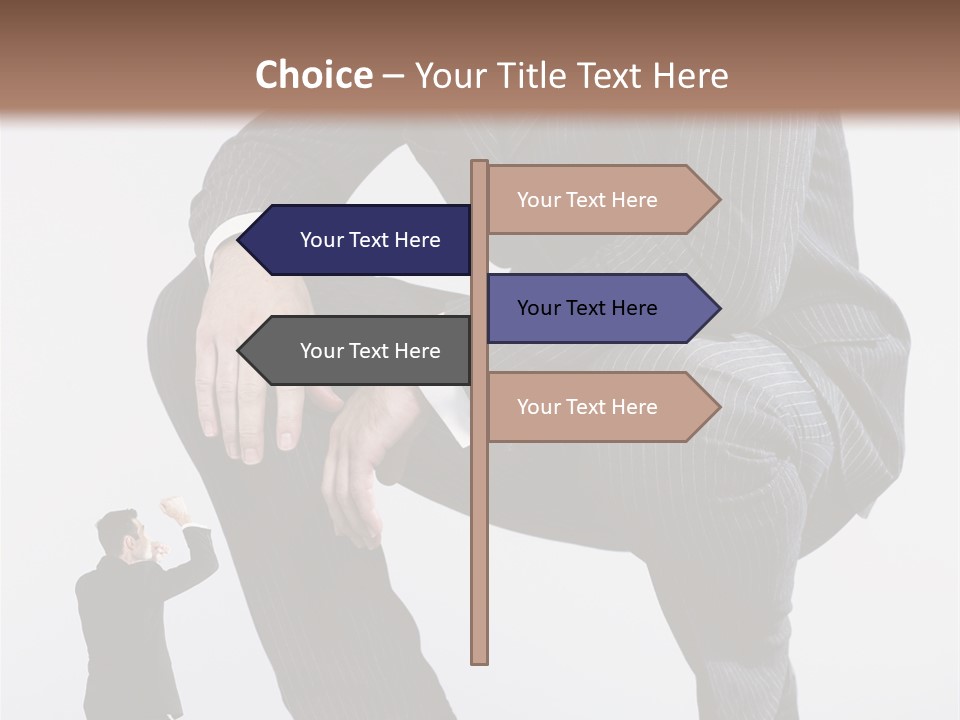 Box Businessman Dwarf PowerPoint Template