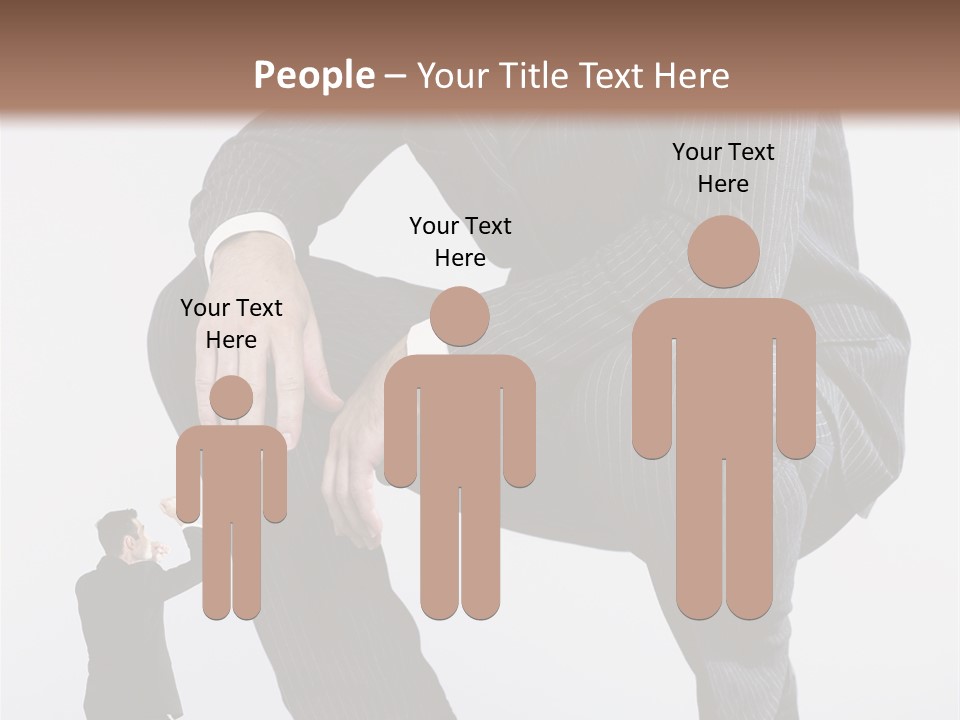 Box Businessman Dwarf PowerPoint Template