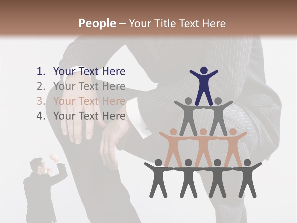 Box Businessman Dwarf PowerPoint Template