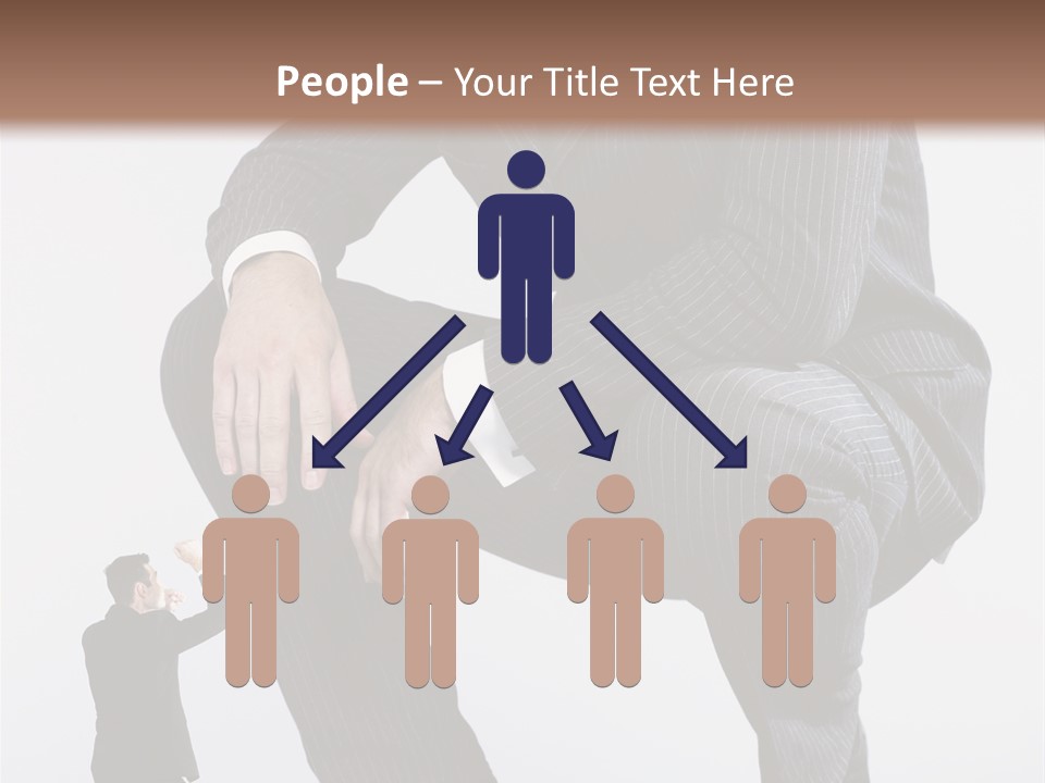 Box Businessman Dwarf PowerPoint Template