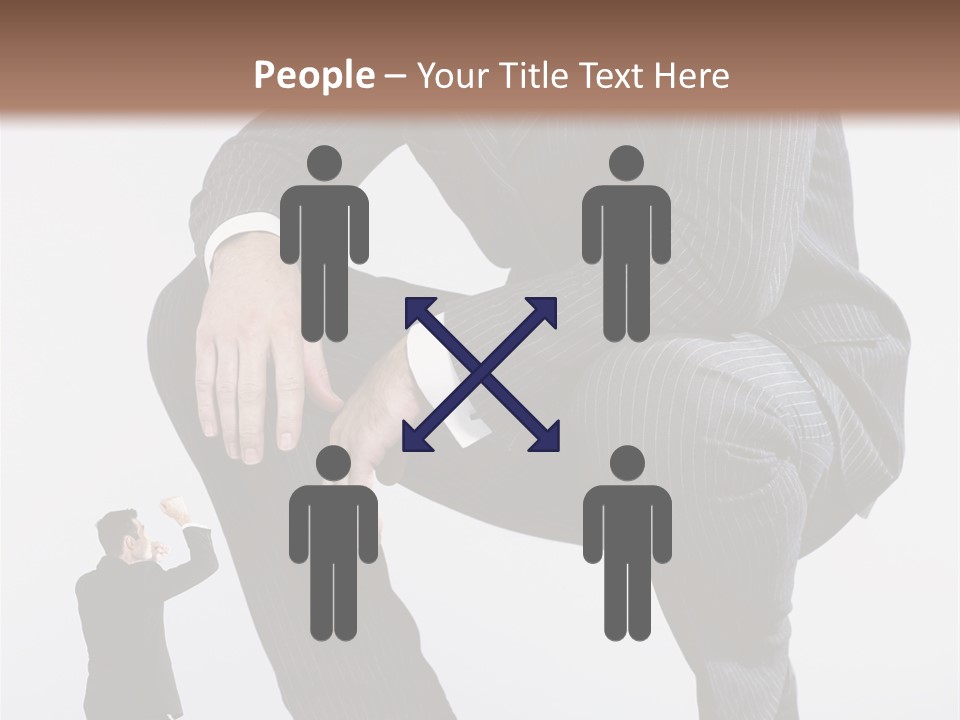 Box Businessman Dwarf PowerPoint Template