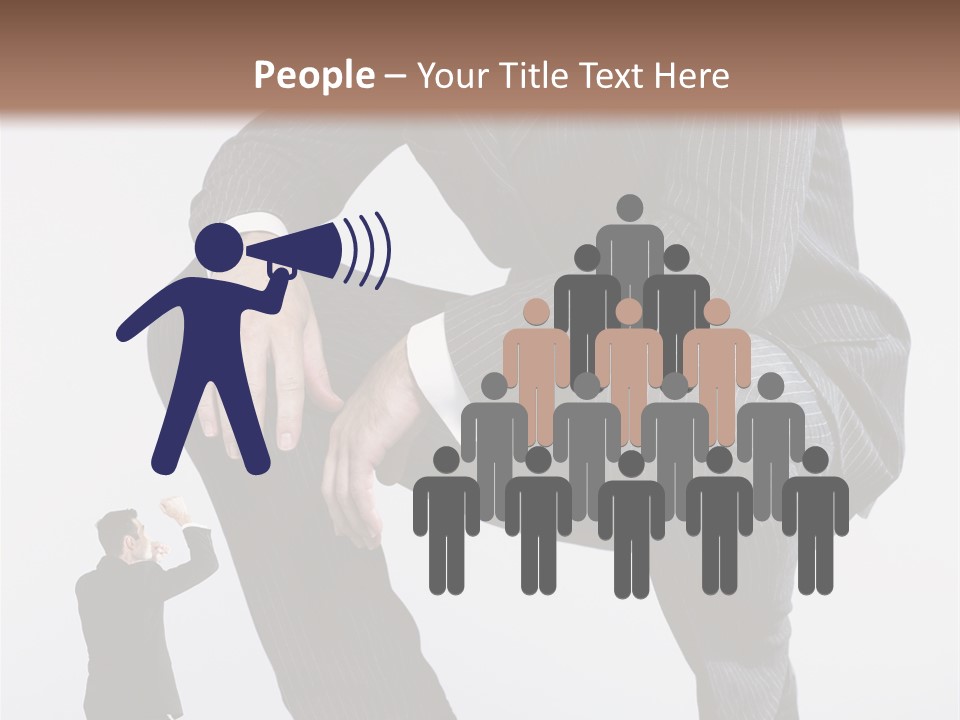 Box Businessman Dwarf PowerPoint Template