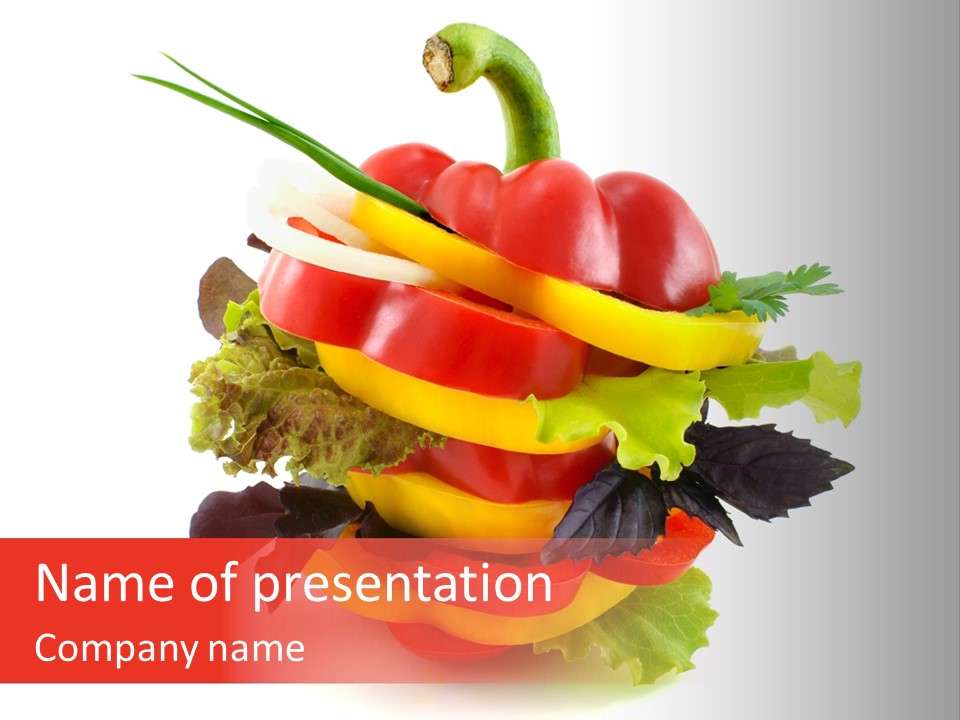Health Red Appetiser PowerPoint Template