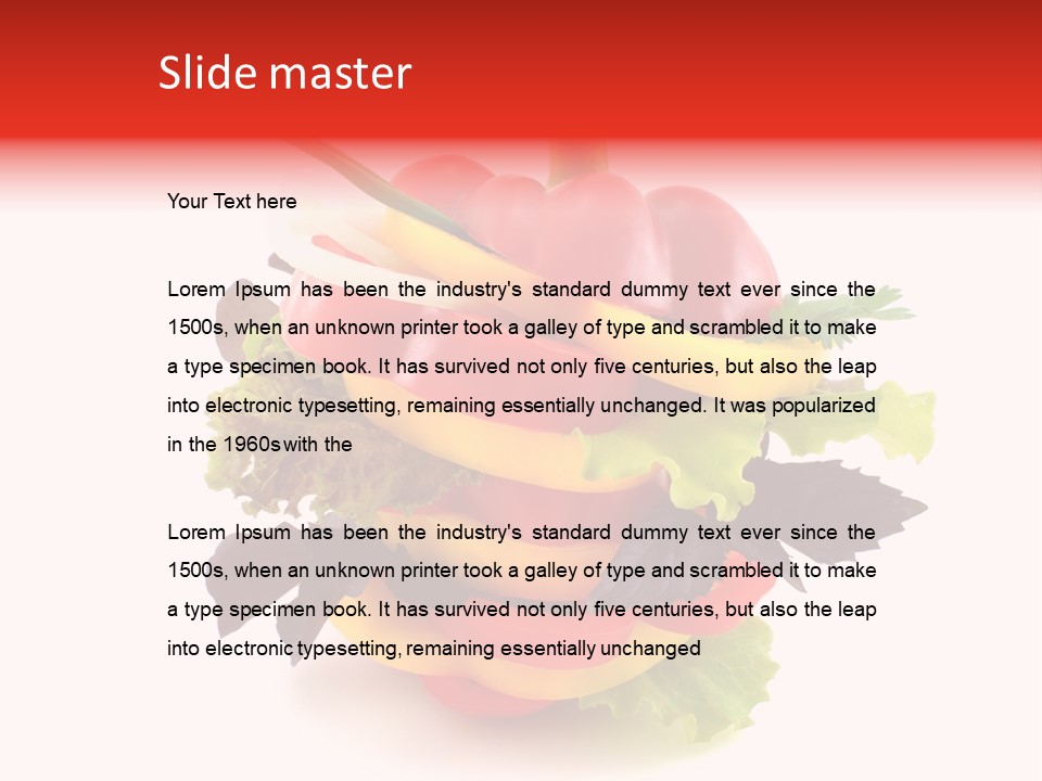 Health Red Appetiser PowerPoint Template