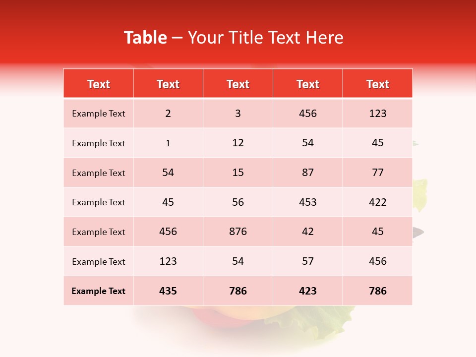 Health Red Appetiser PowerPoint Template