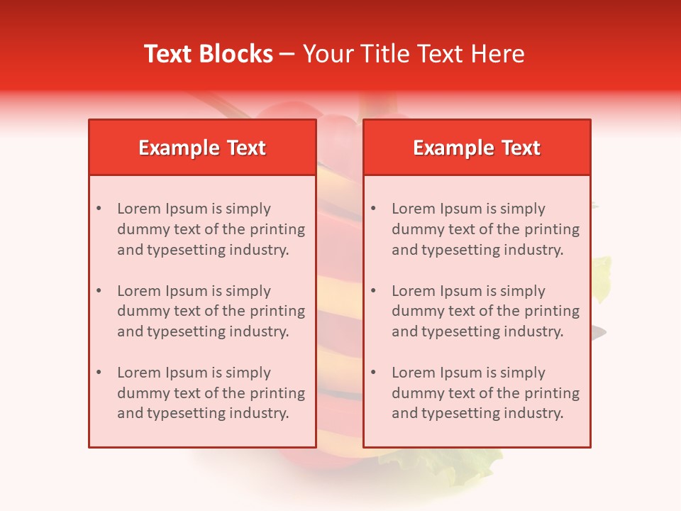 Health Red Appetiser PowerPoint Template