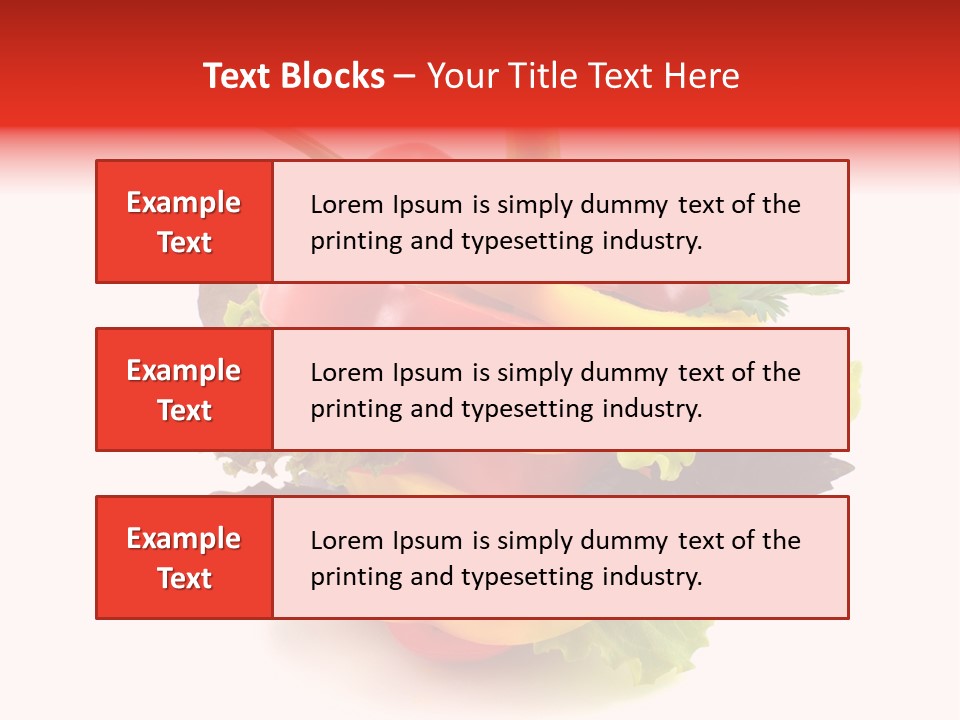 Health Red Appetiser PowerPoint Template