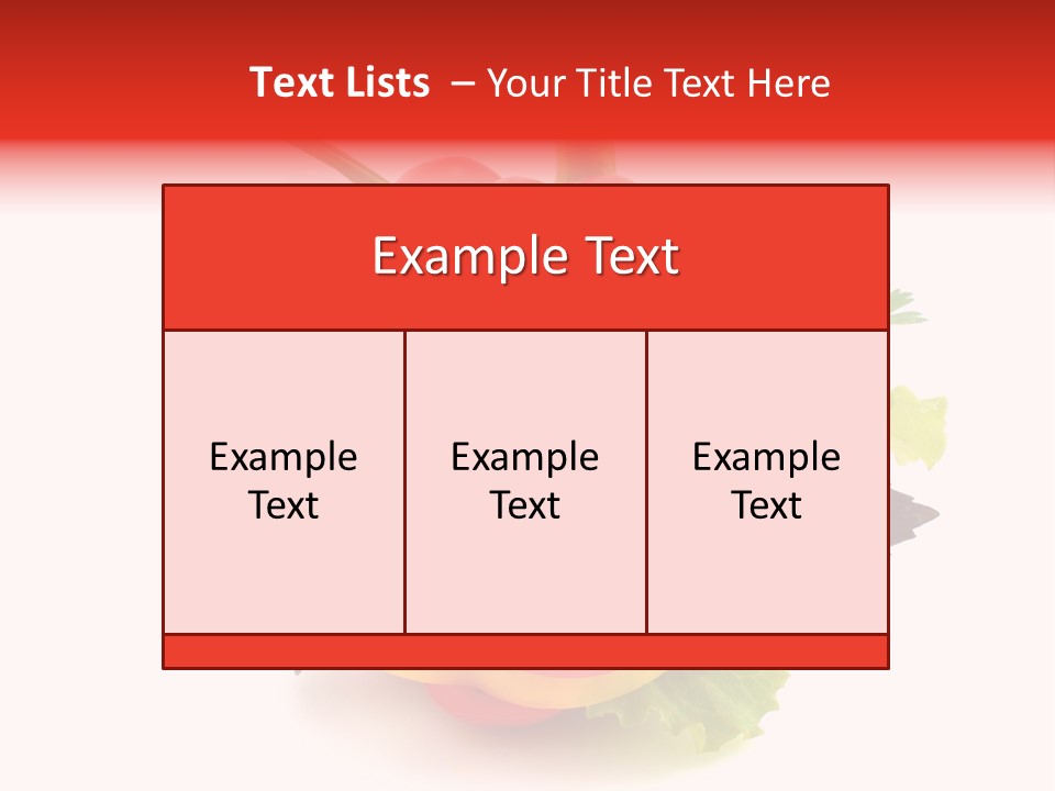 Health Red Appetiser PowerPoint Template