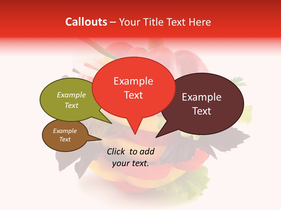 Health Red Appetiser PowerPoint Template