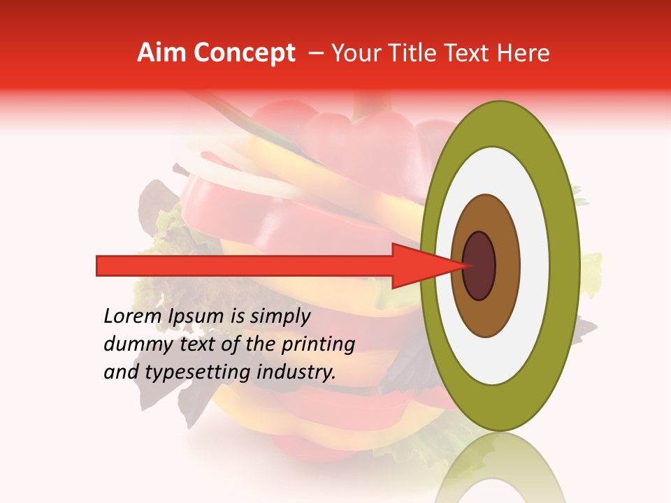 Health Red Appetiser PowerPoint Template