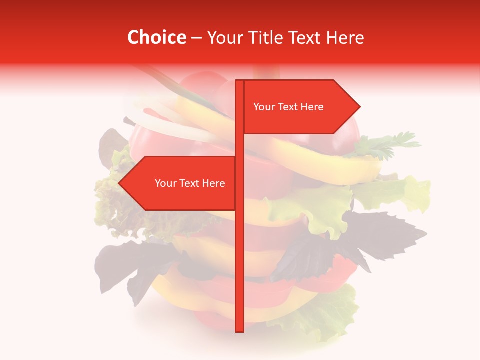 Health Red Appetiser PowerPoint Template