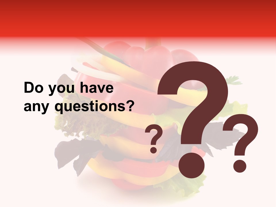 Health Red Appetiser PowerPoint Template