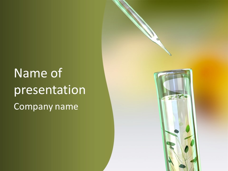 Flask Affected Genetical PowerPoint Template