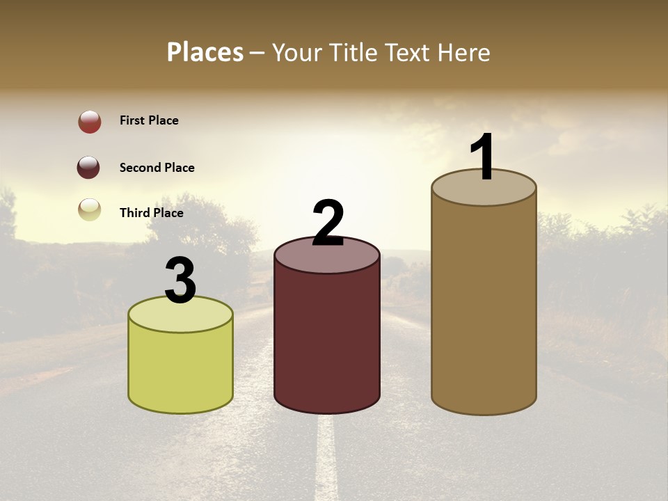 Road Sunset Countryside PowerPoint Template