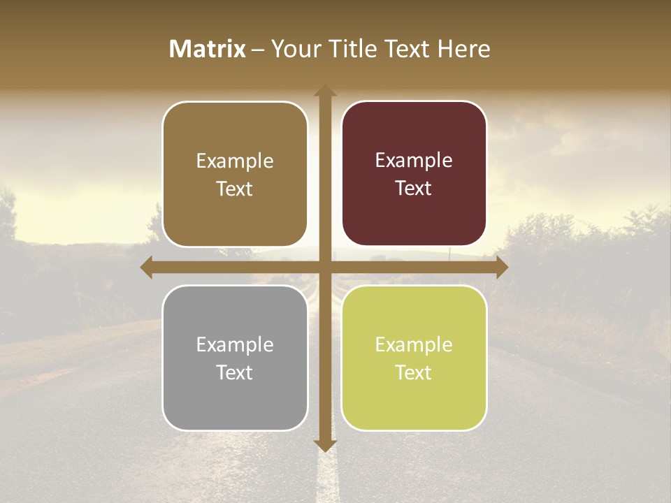 Road Sunset Countryside PowerPoint Template