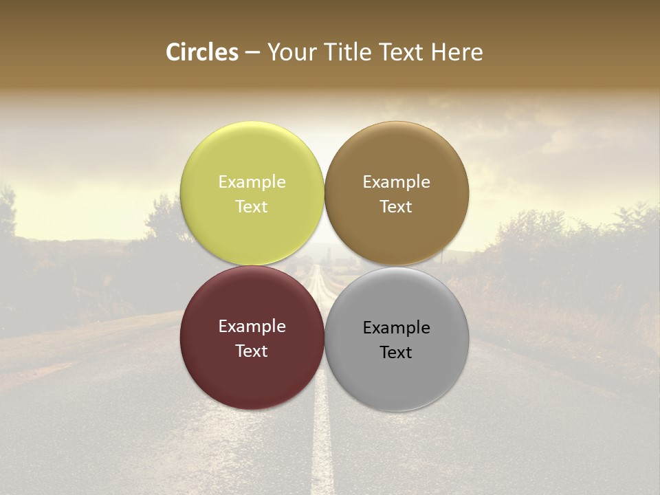 Road Sunset Countryside PowerPoint Template