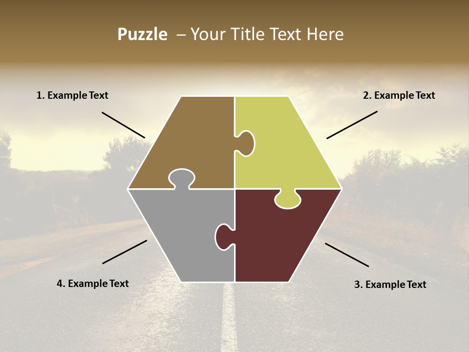 Road Sunset Countryside PowerPoint Template