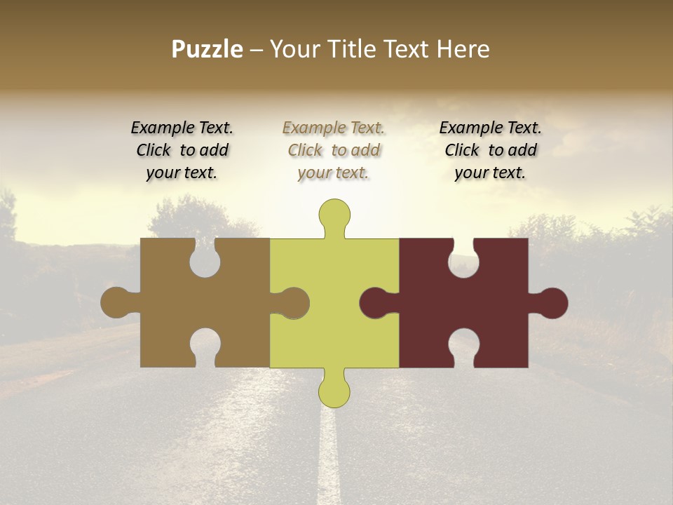 Road Sunset Countryside PowerPoint Template